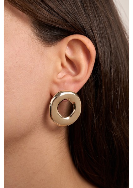 Kadın Halka Model Gösterişli Bijuteri Küpe