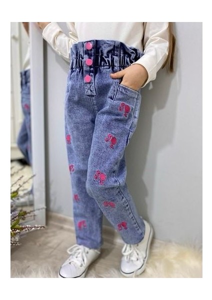 Kız Çocuk Yelek Badi Pantolon 3 Lü Takım