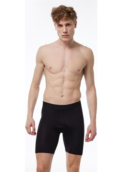 019 - Erkek Uzun Paçalı Modal Boxer ( Kemerli Bel Lastiği )