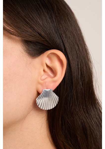 Kadın Deniz Kabuğu Model Gösterişli Bijuteri Küpe