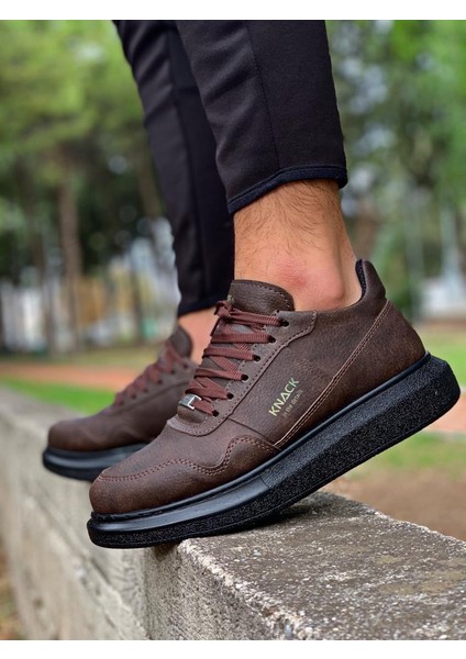 Yüksek Taban Günlük Ayakkabı 040 Kahverengi (Siyah Taban) fırsatları