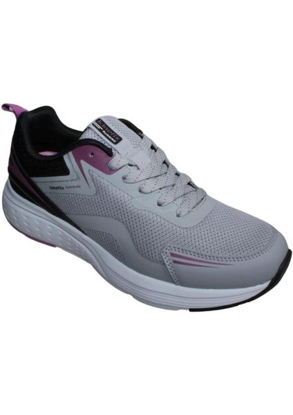 Kadın Beyaz Gri Runnıng Fileli Sneaker Spor Yürüyüş Ayakkabısı