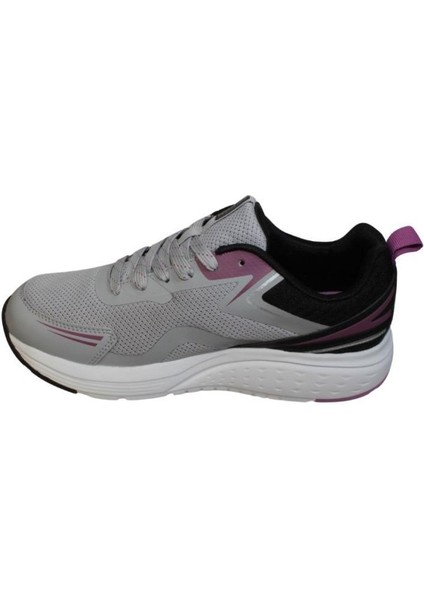 Kadın Beyaz Gri Runnıng Fileli Sneaker Spor Yürüyüş Ayakkabısı