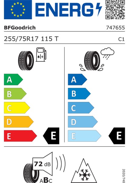 255/75 R17 115T Trail-Terrain T/A Suv Suv Yaz Lastiği ( Üretim Yılı: 2023 )