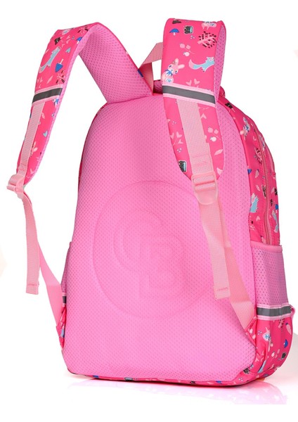 Geniş Hacimli Terletmeyen Ortopedik Sırt Destekli Tavşan Desenli Ilkokul Sırt Çantası Pembe fırsatları