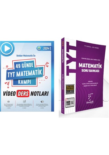 2024 49 Günde TYT Matematik Kampı Video Ders Notları - Karekök Yayınları TYT Matematik Soru Bankası