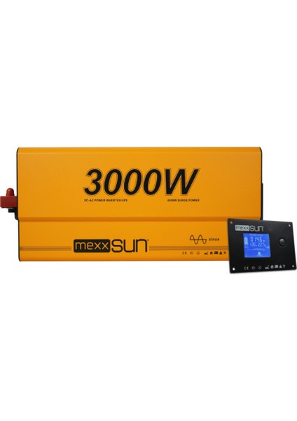 12V VOLT-3000W Watt Ups Tam Sınüs Inverter ( Ekranlı )