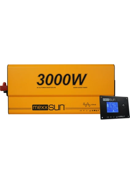 12V VOLT-3000W Watt Ups Tam Sınüs Inverter ( Ekranlı )