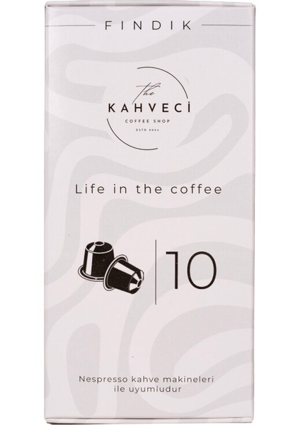 Nespresso Uyumlu Fındık Aromalı Kapsül Kahve 10'lu