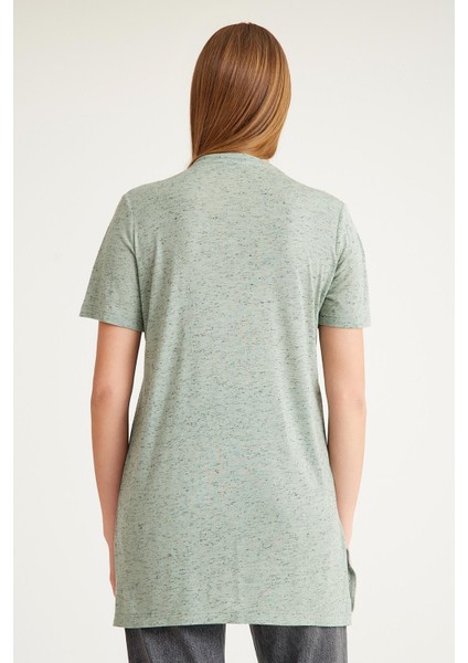 2026_KISA Kollu Yırtmaçlı T-Shirt indirimleri