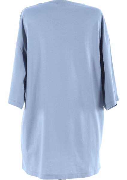 2096_KISA Kollu Oversize Basic T-Shirt fırsatları