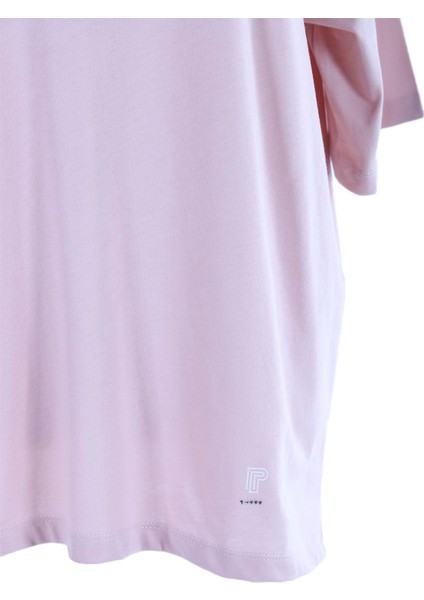 2096_KISA Kollu Oversize Basic T-Shirt