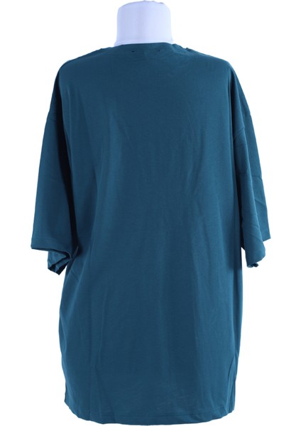 2096_KISA Kollu Oversize Basic T-Shirt fırsatları