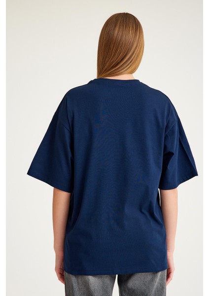 2096_Kısa Kollu Oversize Basic T-shirt