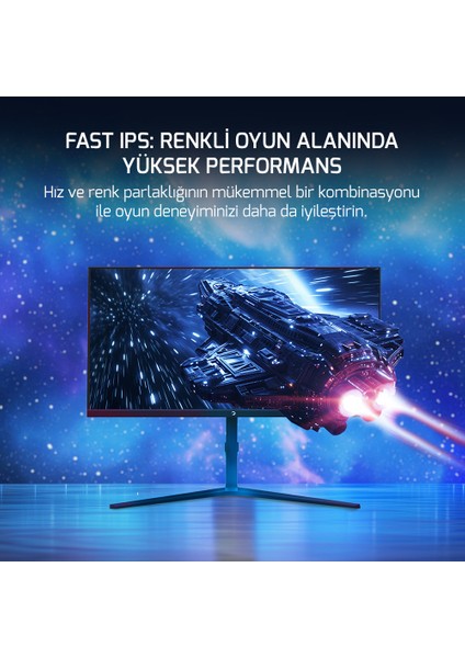 Rapid  27'' 1ms 360Hz Flat IPS Rgb Pivot Gaming Monitör