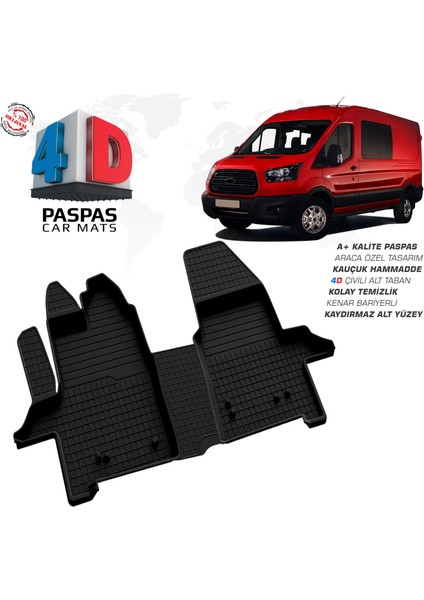 Ford Transit Mk8 Ferrous 4d Havuzlu Kauçuk Paspas 2014 ve Üstü