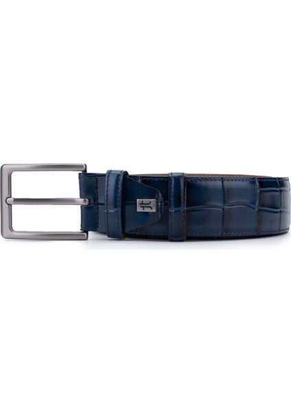 Erkek Hakiki Deri Lacivert Kroko Spor Kemer 483 5105 Spr Erk Kmr SK22/23 Lacı Mars Kroko fiyatları