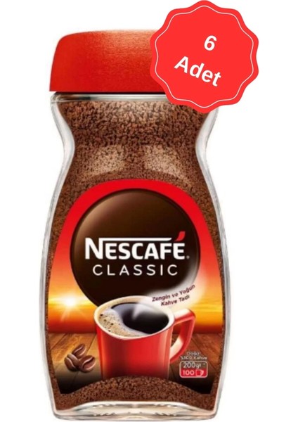 Classic Çözünebilir Kahve Kavanoz 200G x 6 Adet