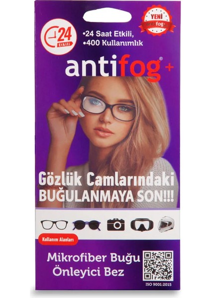 Gözlük Temizleme Mendili 30'lu - Antifog Mikrofiber Buğu Önleyici Bez (400 Kullanımlık) 2li Set