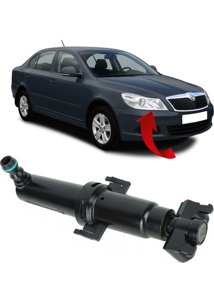 SKODA OCTAVİA SAĞ(YOLCU) FAR YIKAMA MOTORU ROBOTU 2009-2010-2011-2012-2013 1Z0955966B