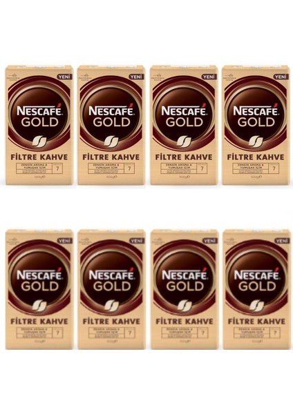 Gold Öğütülmüş Filtre Kahve 500g x 8 Adet