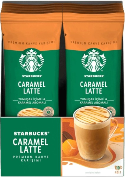 Caramel Latte Hazır Kahve 23g (10 Lu x 20 Kutu)