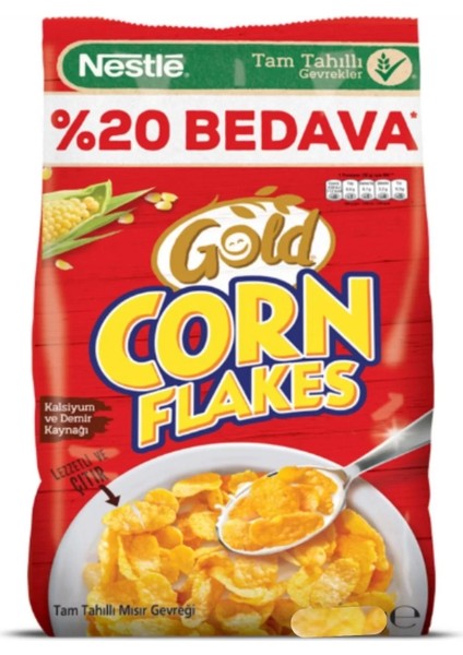 Gold Corn Flakes Mısır Gevreği %20 Bedava 650G