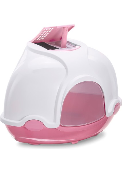 Imac Ginger Filtreli Kapalı Köşe Kedi Tuvaleti Pembe