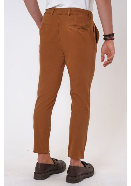 Back And Bond Kahverengi Slim Fit Pamuklu Chino Pantolon