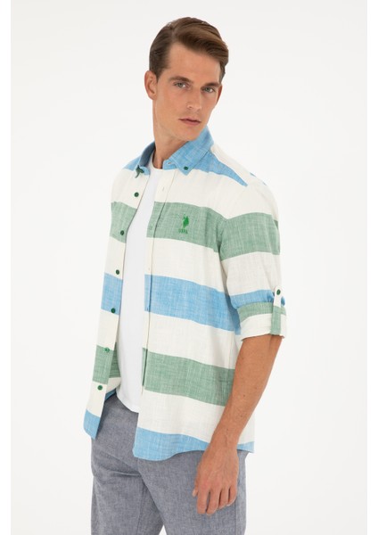 Erkek Yeşil Gömlek Desenli 50283348-VR054 modelleri