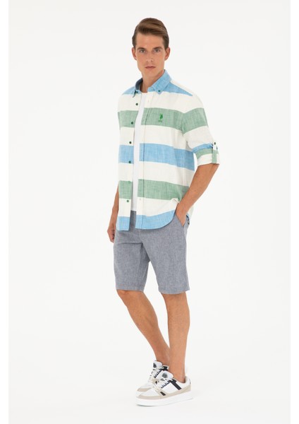 Erkek Yeşil Gömlek Desenli 50283348-VR054 fırsatları