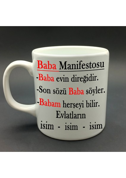 Babalar Gününe Özel Kişiye Özel Baba Manifestosu Kupa & Kemer Hediye Seti fiyatları