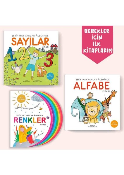 Sayılar - Alfabe - Renkler (Ciltli) 3'lü Set