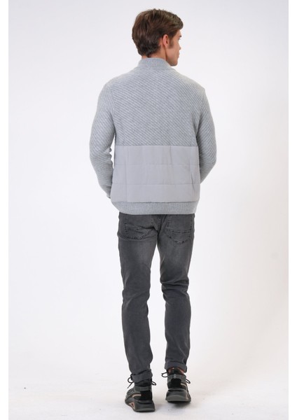 Gri Regular Fit Desenli Yumuşak Dokulu Fermuarlı Hırka indirimleri