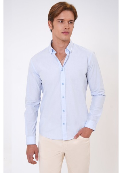 Mavi Slim Fit %100 Pamuk Gömlek