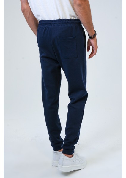 Lacivert Regular Fit Pamuklu Beli Bağlamalı Jogger Pantolon fırsatları