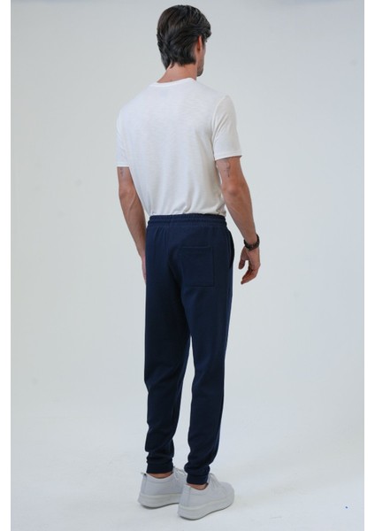 Lacivert Regular Fit Pamuklu Beli Bağlamalı Jogger Pantolon indirimleri