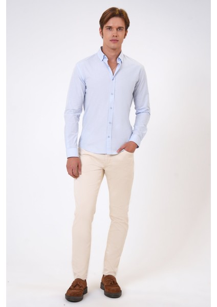Mavi Slim Fit %100 Pamuk Gömlek