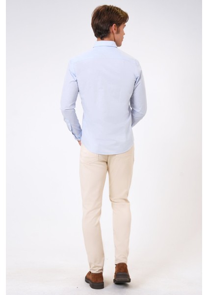 Mavi Slim Fit %100 Pamuk Gömlek