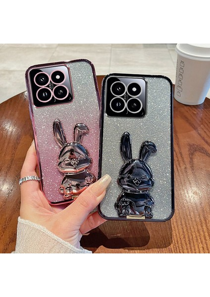 Xiaomi 14 Glitter Elektroliz Tavşan Telefon Kapağı (Yurt Dışından) indirimleri