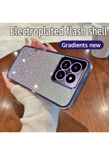 Xiaomi 14 Glitter Elektroliz Tavşan Telefon Kapağı (Yurt Dışından) modelleri