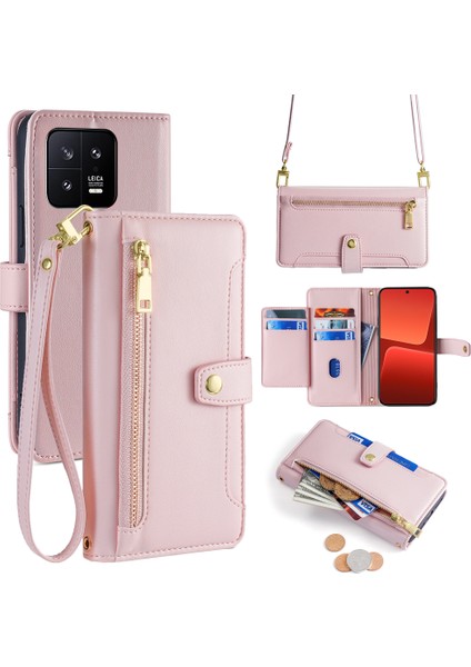 Xiaomi 13 2 Askılı Pu Deri Crossbody Telefon Koruyucu (Yurt Dışından)