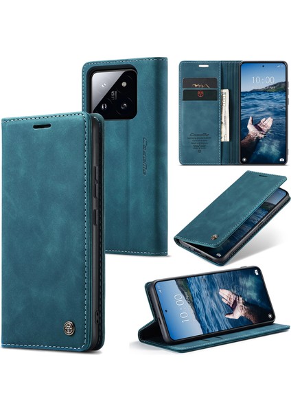 Xiaomi 14 Pro Deri Telefon Kılıfı (Yurt Dışından)