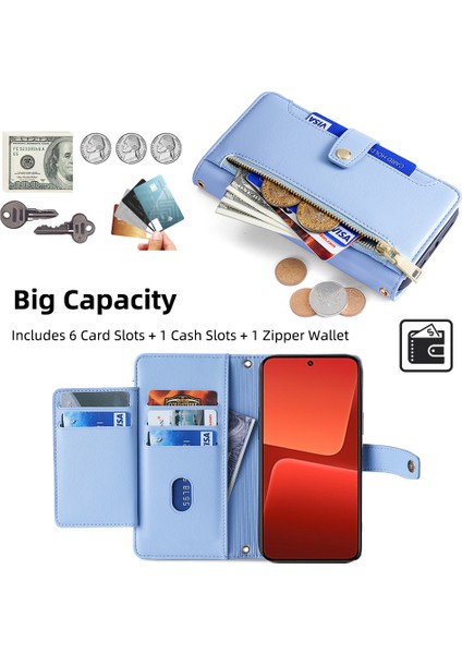 Xiaomi 13 2 Askılı Pu Deri Crossbody Telefon Koruyucu (Yurt Dışından)