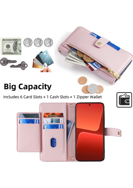 Xiaomi 13 2 Askılı Pu Deri Crossbody Telefon Koruyucu (Yurt Dışından)