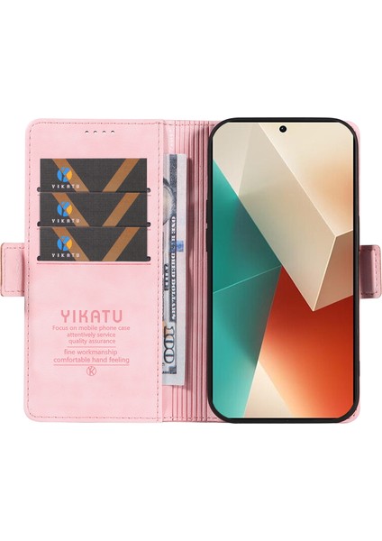 Xiaomi Redmi Note 13 5g Deri Cüzdan Katlanır Standlı Telefon Kapağı (Yurt Dışından)