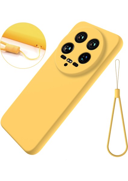 Xiaomi 14 Ultra Sıvı Silikon Koruyucu Kapak Kayışlı (Yurt Dışından)