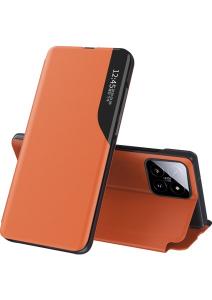 Xiaomi 14 Pro Şeffaf Kapak Pu Deri Telefon Kapağı (Yurt Dışından)