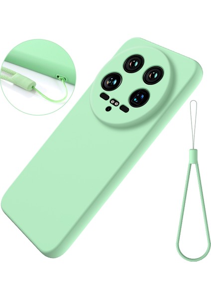Xiaomi 14 Ultra Sıvı Silikon Koruyucu Kapak Kayışlı (Yurt Dışından)