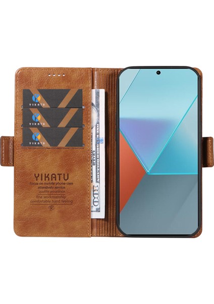 Xiaomi Redmi Note 13 Pro 5g Cüzdan Litchi Doku Deri Kapak (Yurt Dışından)